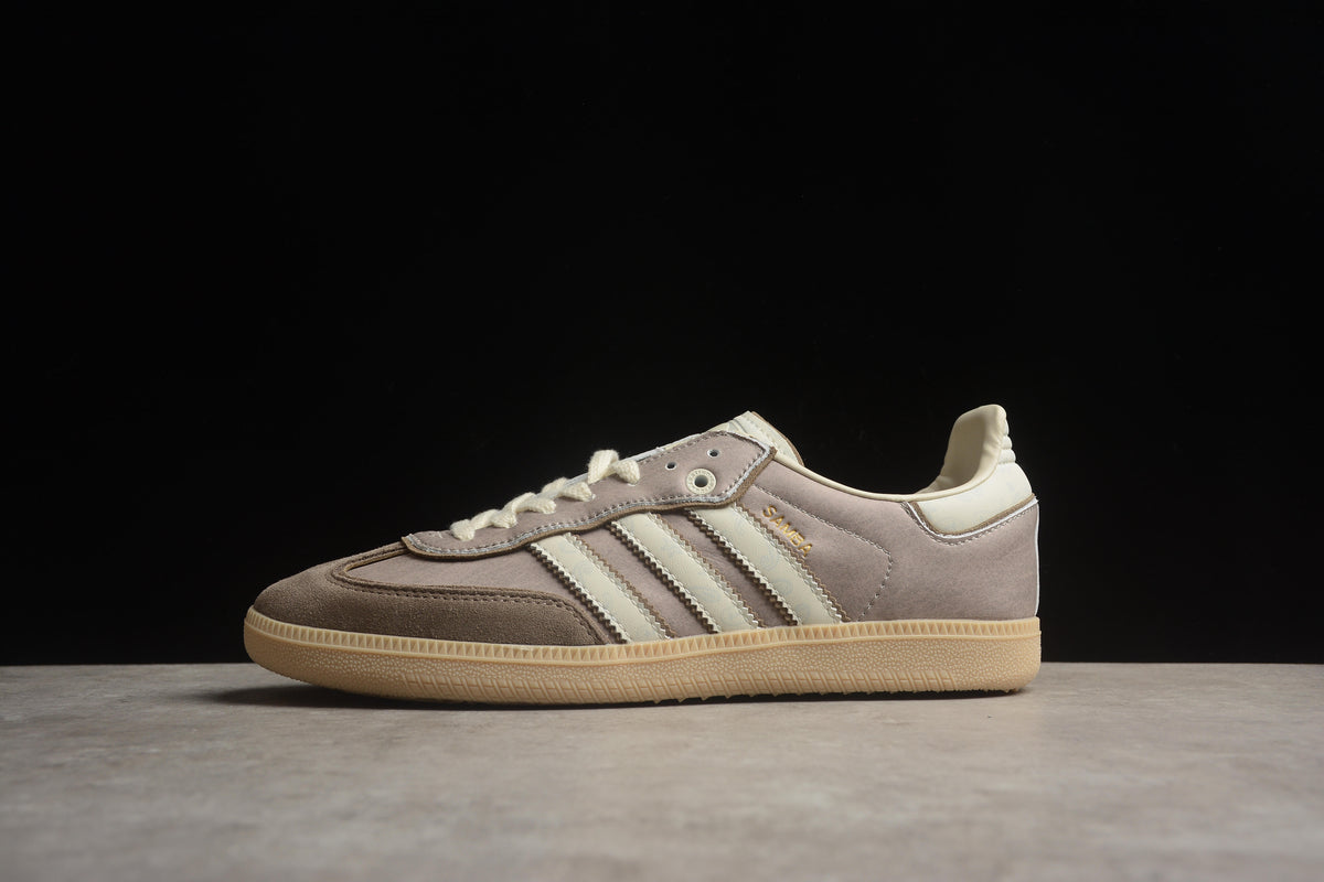 adidas Samba OG Unisex Retro Sneakers Taupe & Dusty Brown Suede