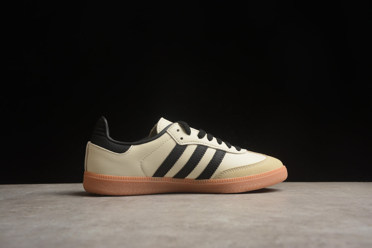 adidas Samba OG Unisex Retro Sneakers Cream White Leather Black Stripes