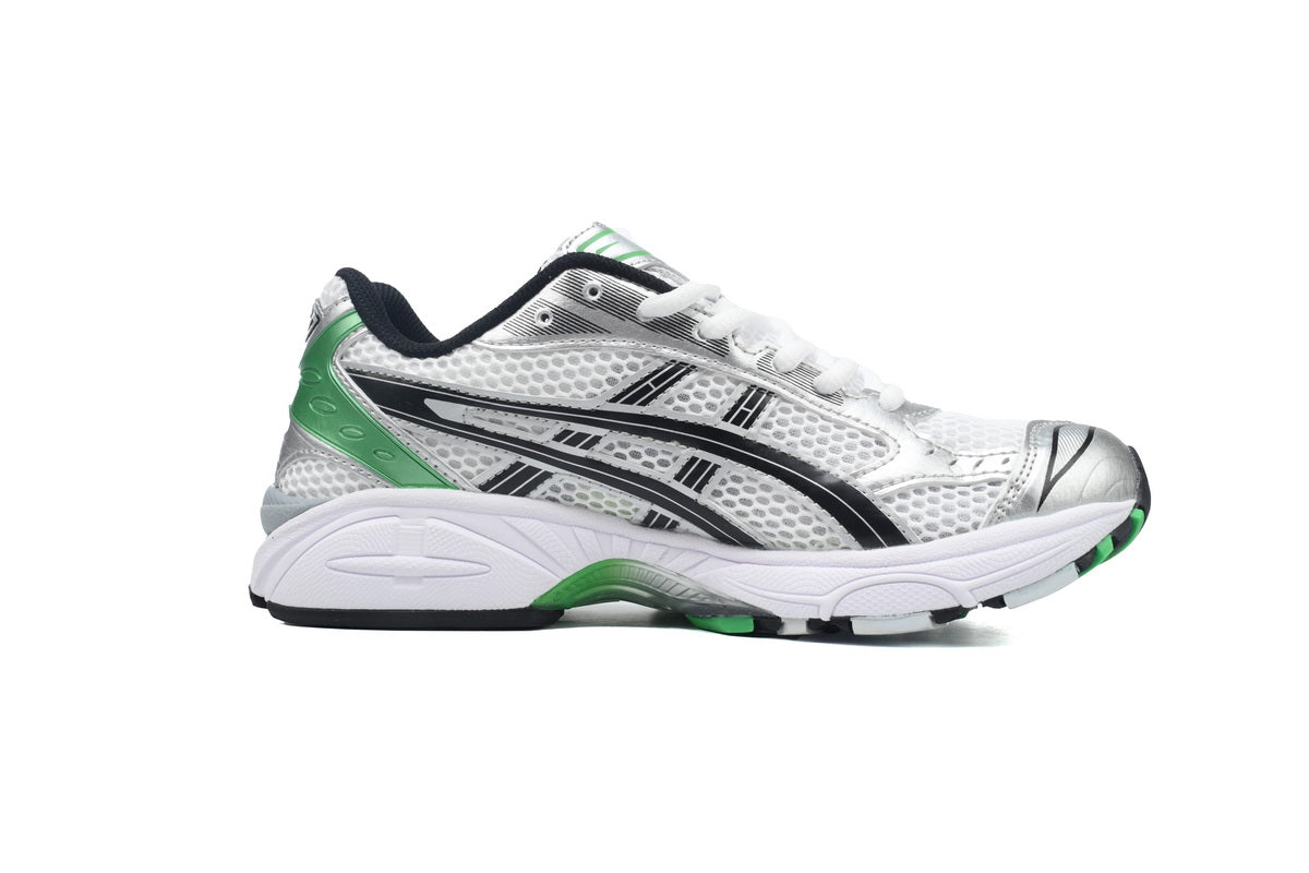 ASICS GEL-KAYANO 14 Unisex Retro Running Shoes Silver White Green