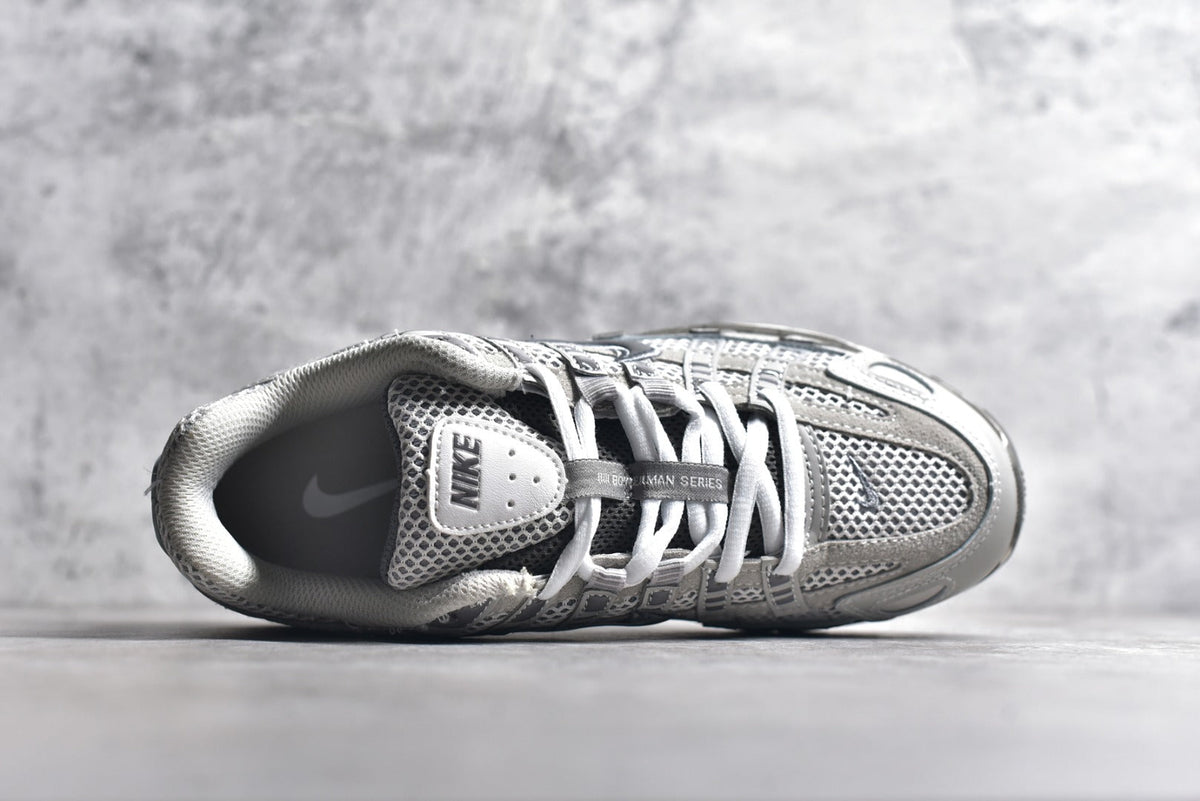 Nike P-6000 Sneakers Retro Metallic Silver Casual Running Shoes Unisex Taupe Grey
