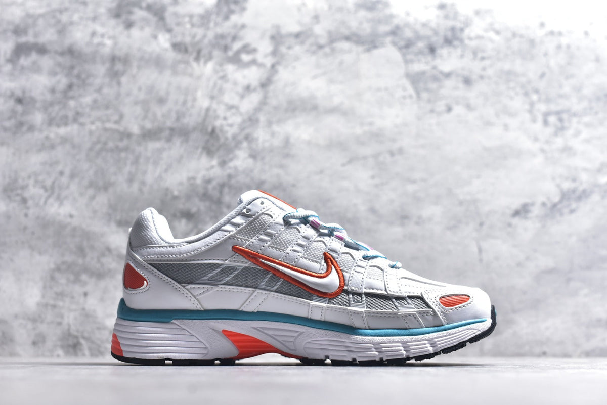Nike P-6000 Sneakers Retro Metallic Silver Casual Running Shoes Unisex White Multi-Color