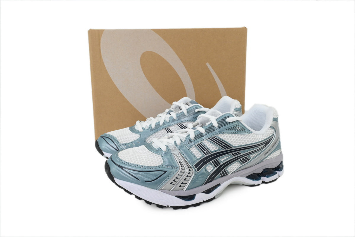 ASICS GEL-KAYANO 14 Unisex Retro Running Shoes White Light Blue Black