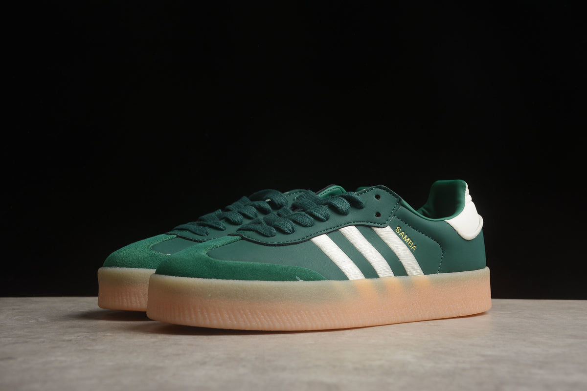 Adidas Samba Vegan Unisex Sneakers – Chunky Sole Dark Green