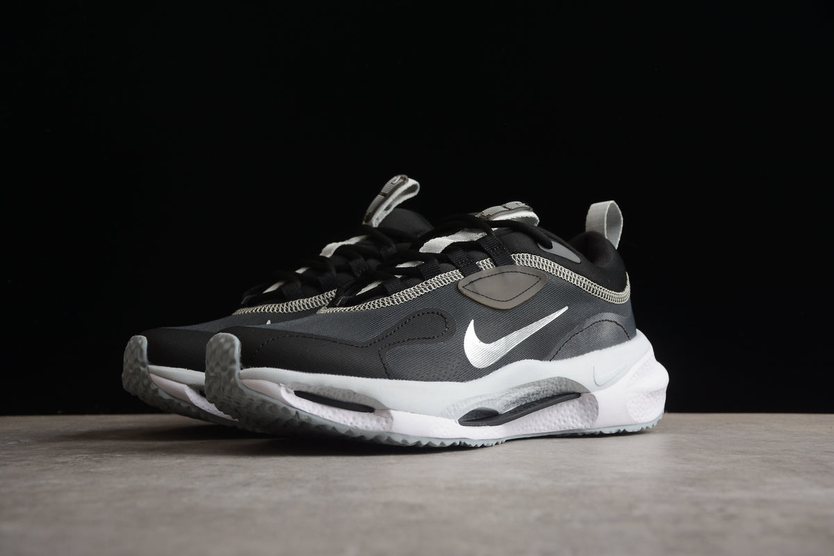 Nike Spark Chunky Sneakers Sport Running Shoes Black / Metallic Silver / White