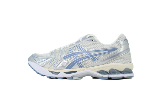 ASICS GEL-KAYANO 14 Unisex Retro Running Shoes White Light Navy Silver