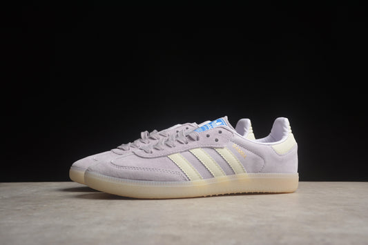 adidas Samba OG Low Top Sneakers Leather Suede Retro Gum Sole Casual Shoes Unisex Light Lavender Suede