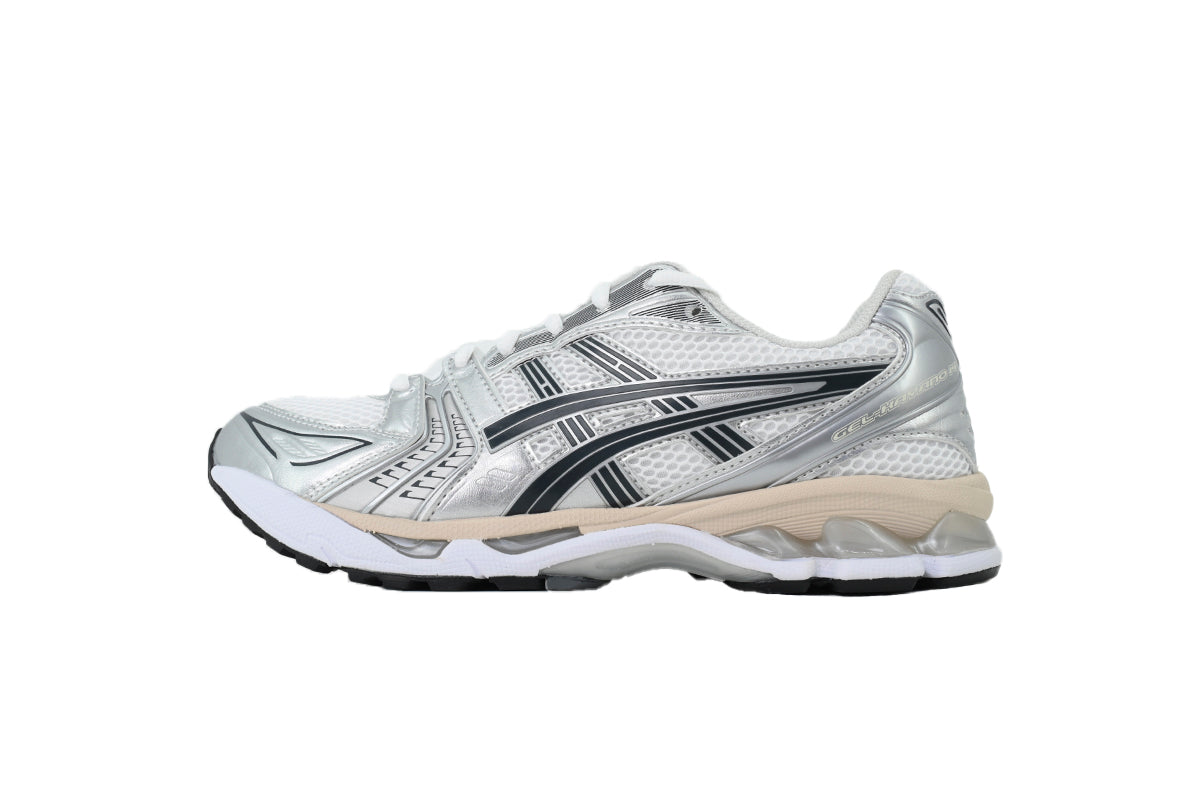 ASICS GEL-KAYANO 14 Unisex Retro Running Shoes White Oyster Grey Silver
