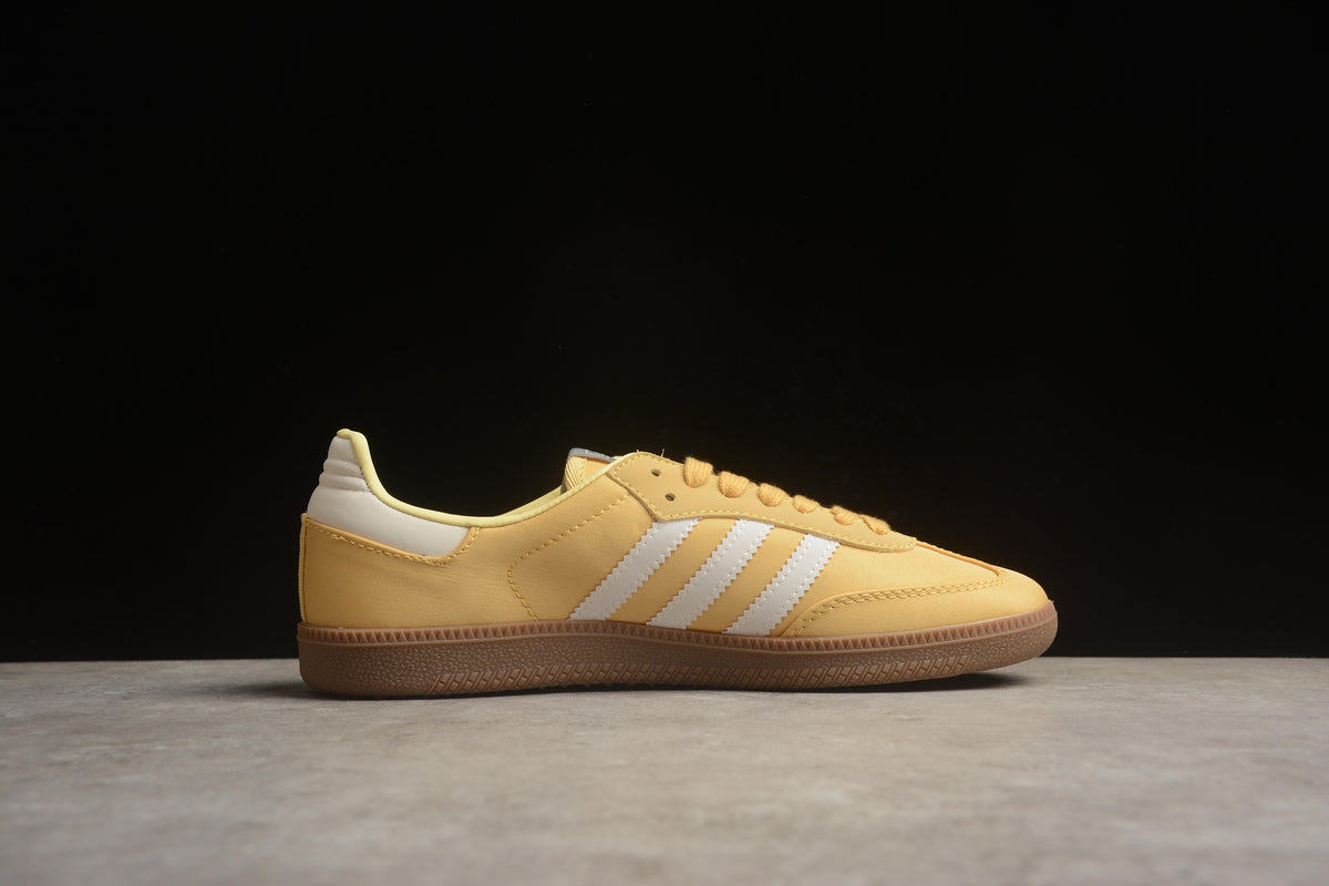 adidas Samba OG Unisex Retro Sneakers Mustard Yellow Nylon Upper
