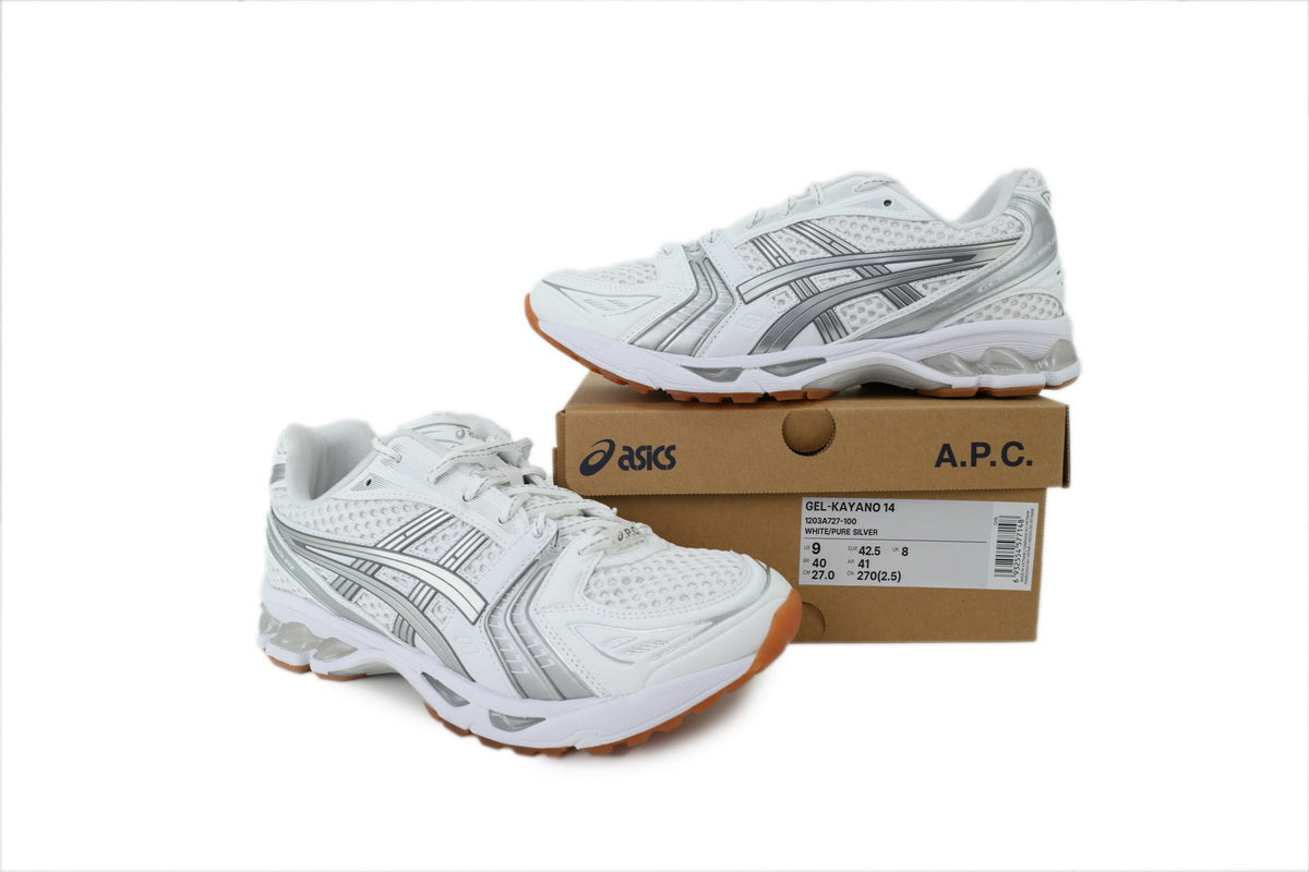 ASICS GEL-KAYANO 14 Unisex Retro Running Shoes White PURE SILVER