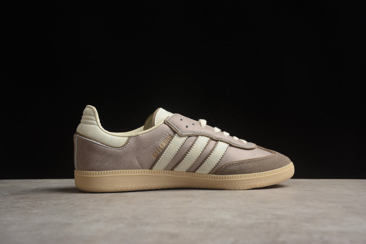 adidas Samba OG Unisex Retro Sneakers Taupe & Dusty Brown Suede