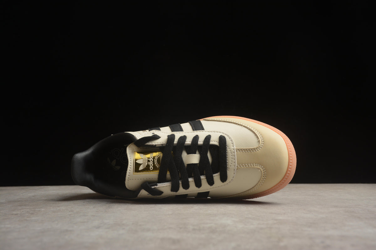 adidas Samba OG Unisex Retro Sneakers Cream White Leather Black Stripes