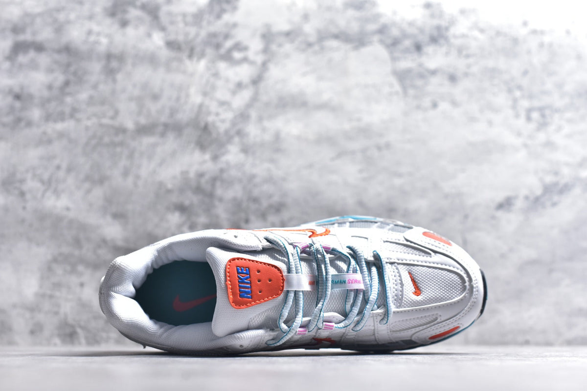 Nike P-6000 Sneakers Retro Metallic Silver Casual Running Shoes Unisex White Multi-Color