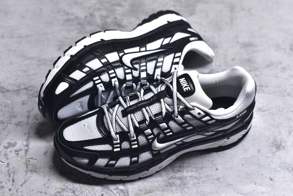 Nike P-6000 Sneakers Retro Metallic Silver Casual Running Shoes Unisex Black White