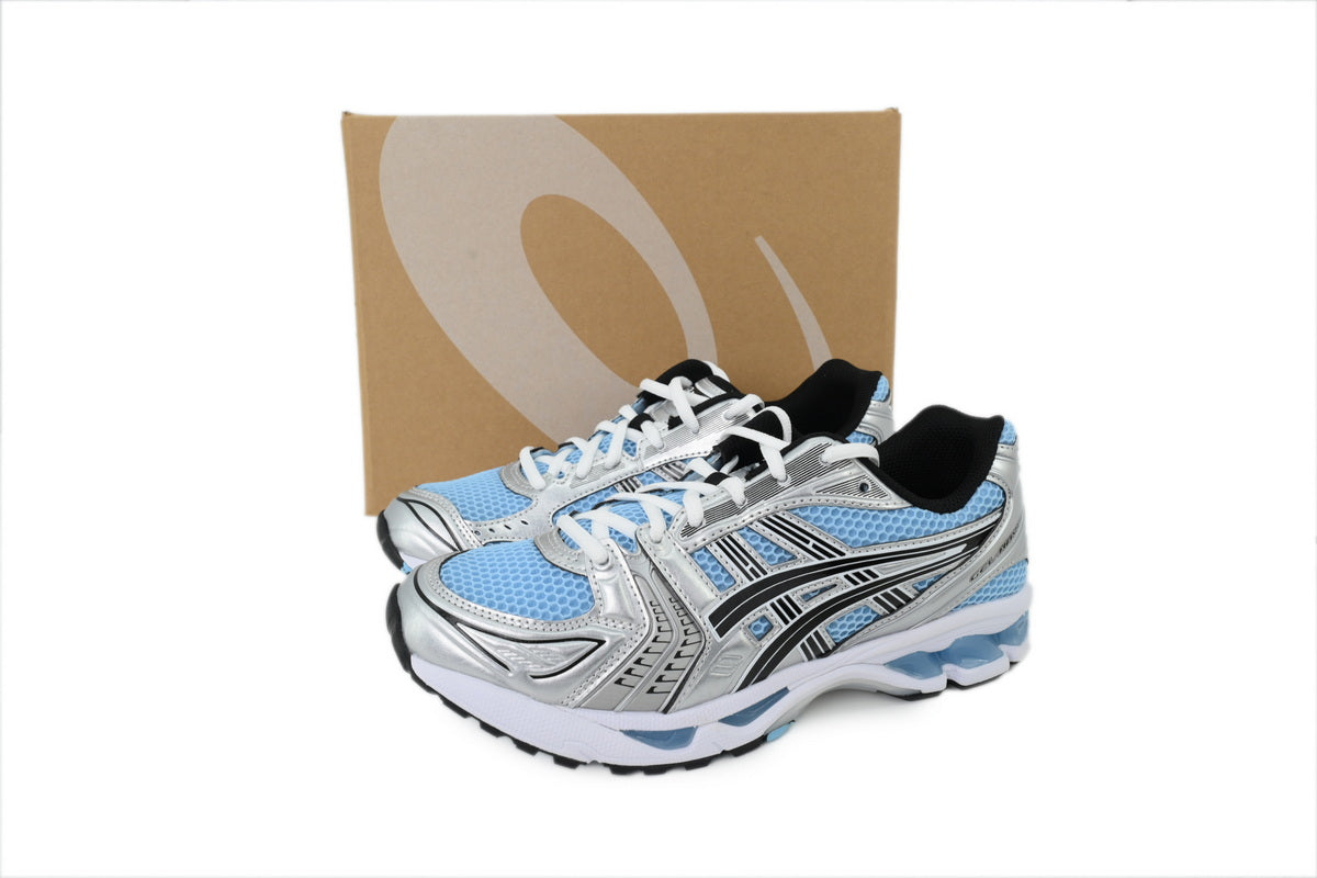 ASICS GEL-KAYANO 14 Unisex Retro Running Shoes Silver Light Blue Black