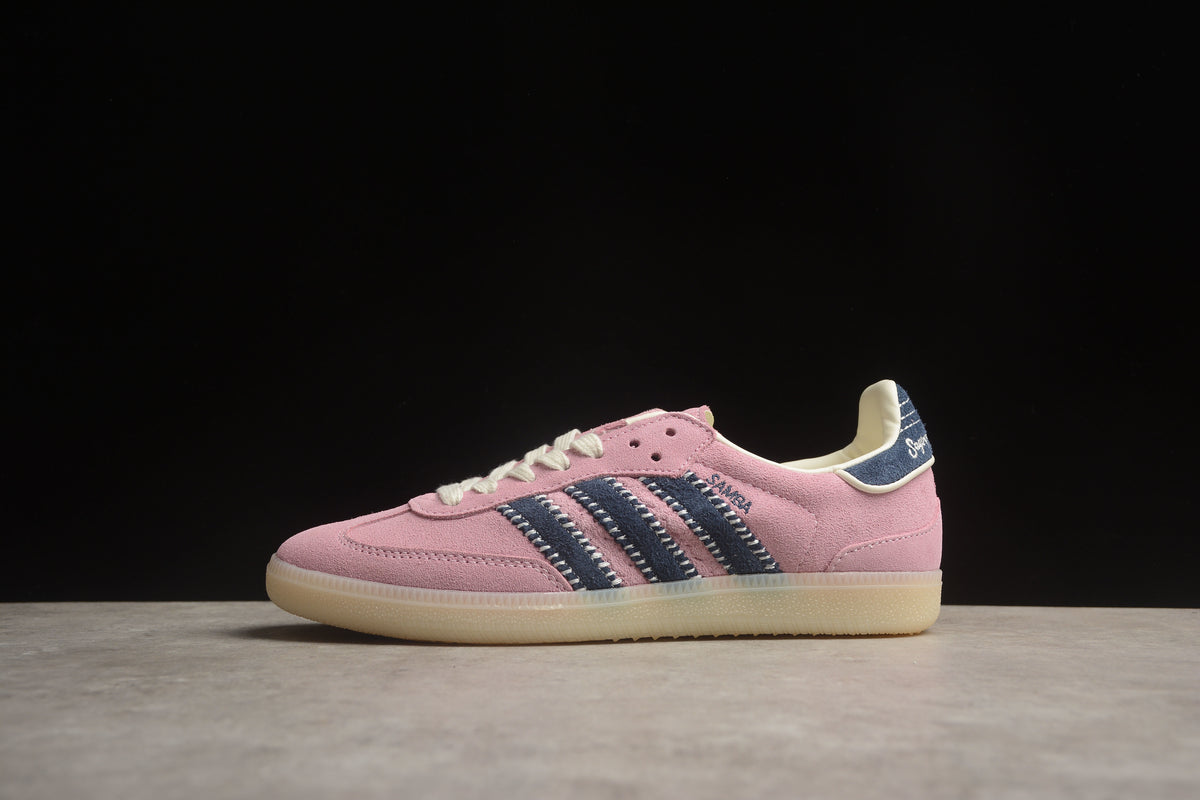 adidas Samba OG Unisex Retro Sneakers Baby Pink Suede Upper