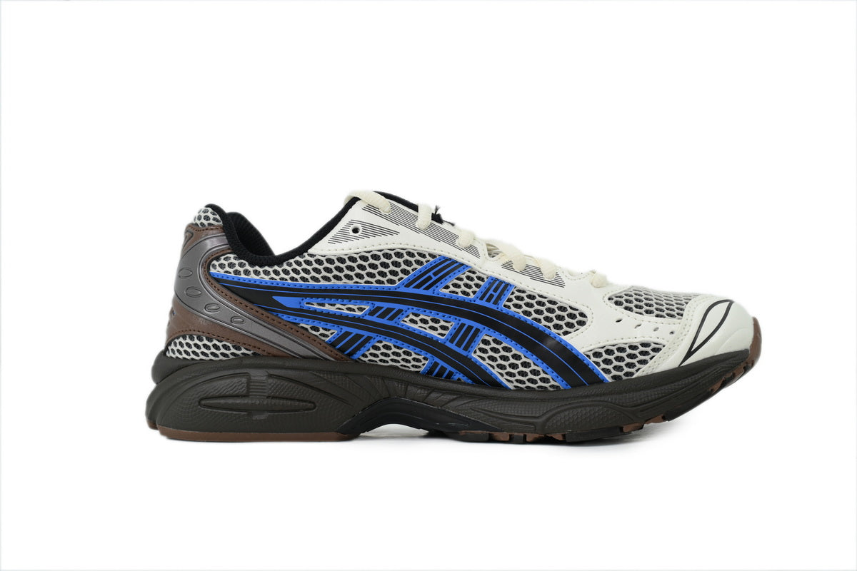 ASICS GEL-KAYANO 14 Unisex Retro Running Shoes White Blue Dark Brown