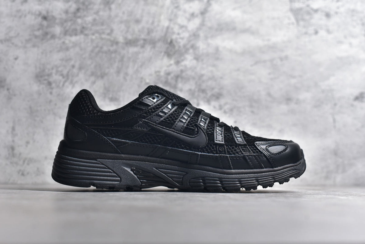 Nike P-6000 Sneakers Retro Metallic Silver Casual Running Shoes Unisex Triple Black