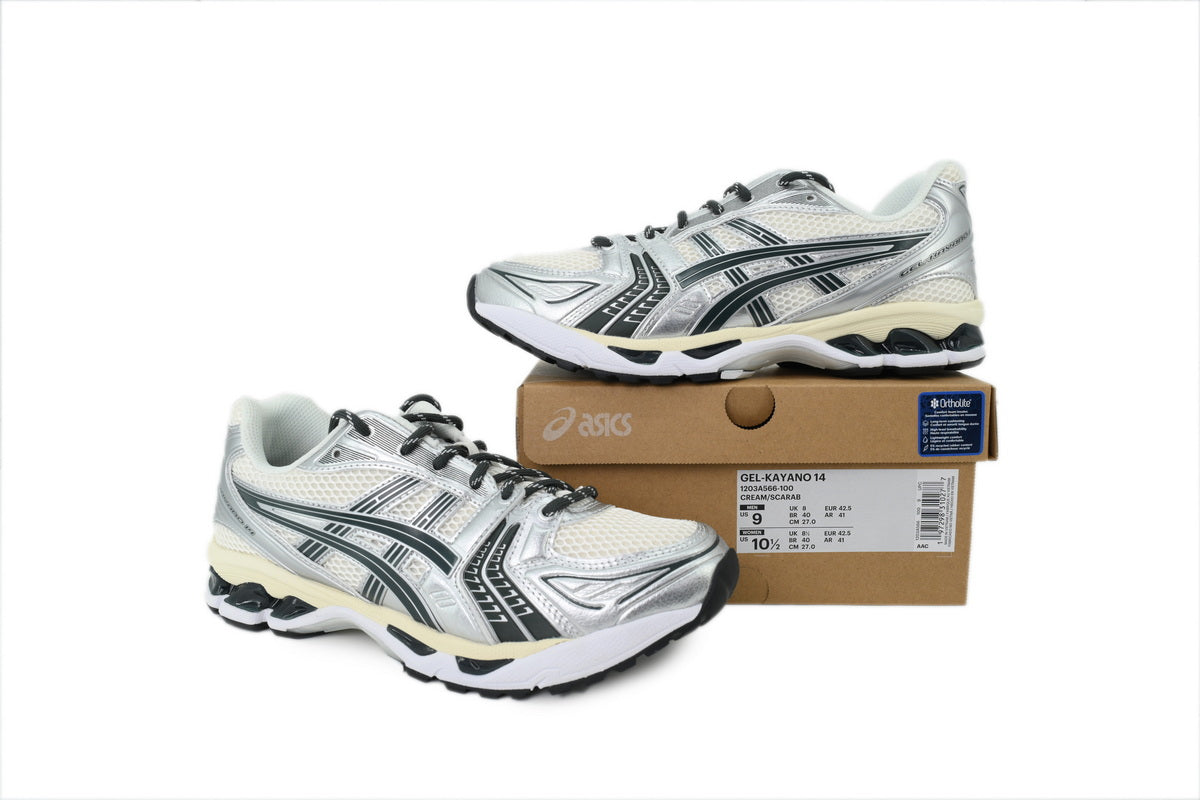 ASICS GEL-KAYANO 14 Unisex Retro Running Shoes CREAM/SCARAB