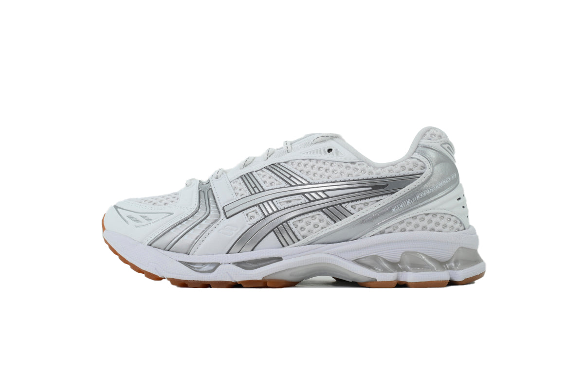 ASICS GEL-KAYANO 14 Unisex Retro Running Shoes White PURE SILVER