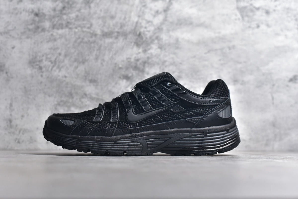 Nike P-6000 Sneakers Retro Metallic Silver Casual Running Shoes Unisex Triple Black