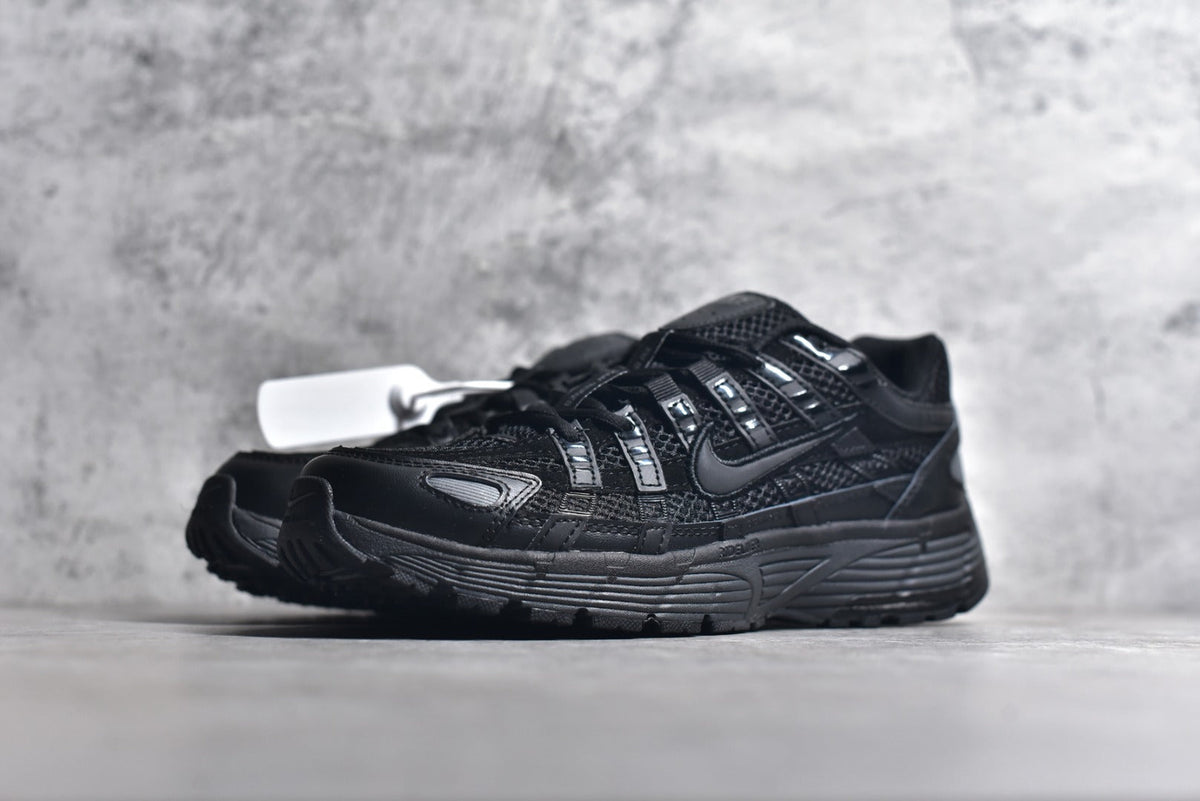 Nike P-6000 Sneakers Retro Metallic Silver Casual Running Shoes Unisex Triple Black