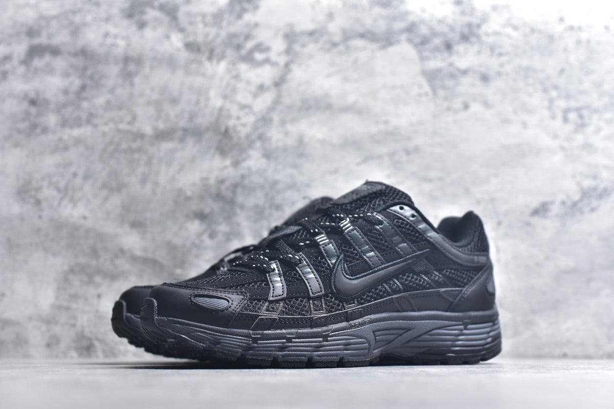 Nike P-6000 Sneakers Retro Metallic Silver Casual Running Shoes Unisex Triple Black